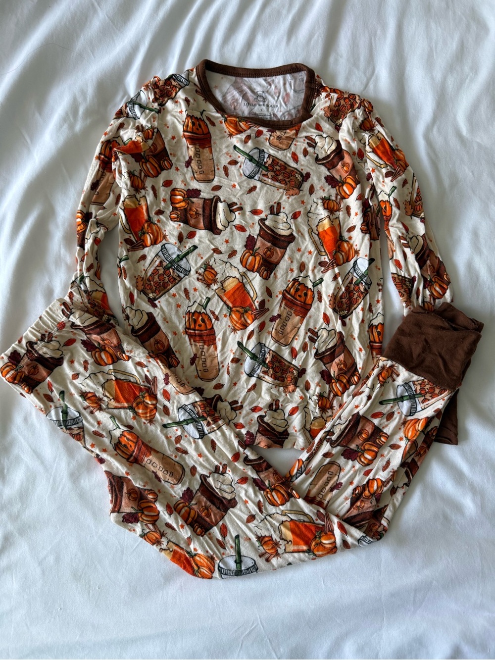 Little Snugglers Pumpkin Spice Print Pajama Set